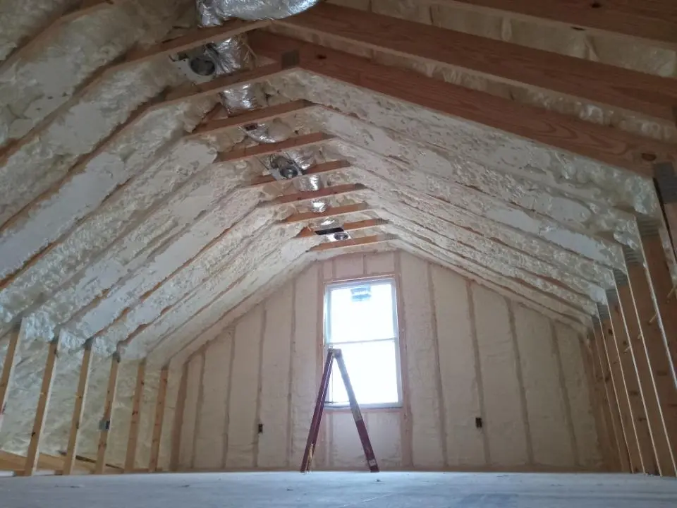 Spray foam roofing application for Crawl Space Insulation project in Blacklick Estates